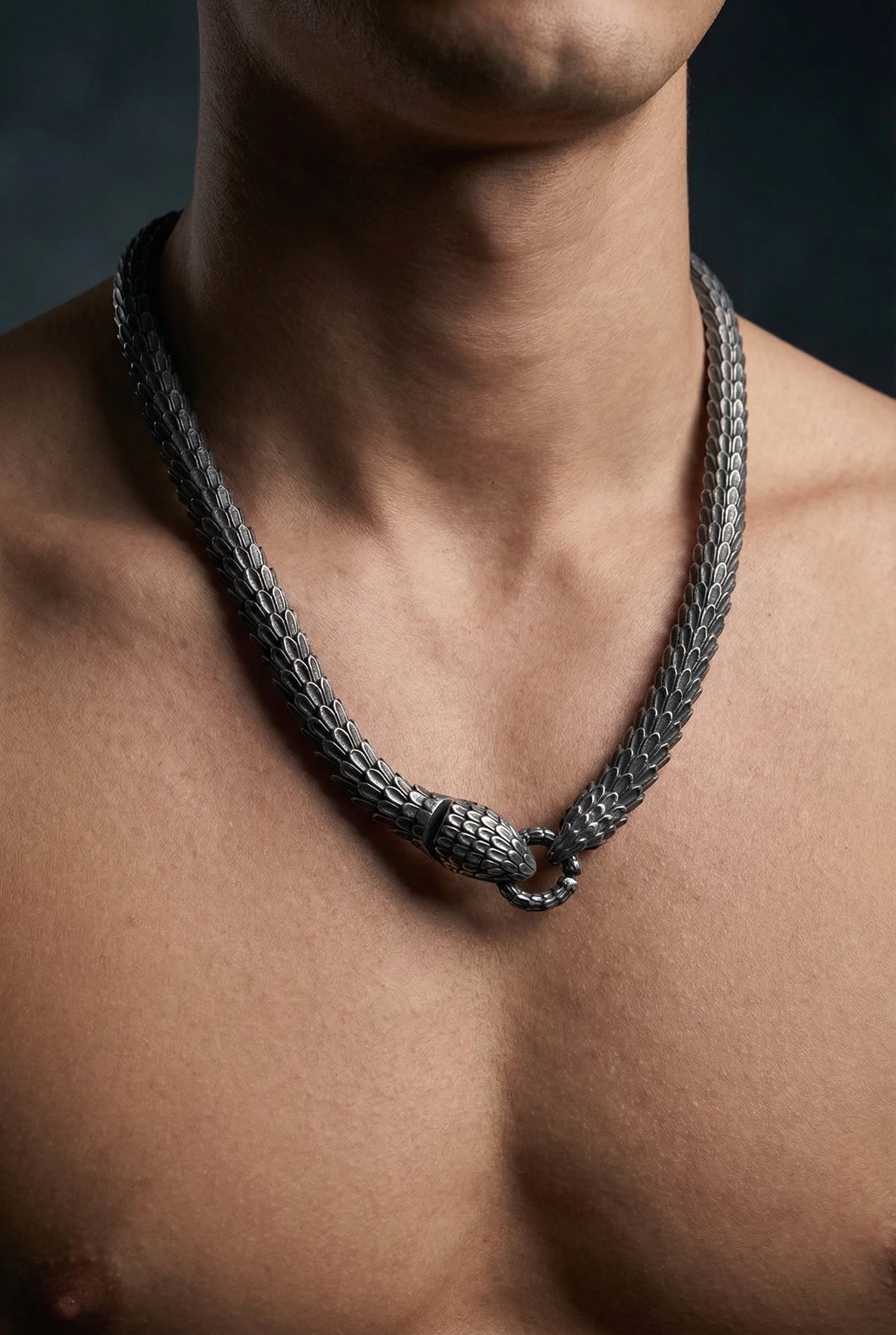 Helvenom - Stainless Steel Serpent Necklace