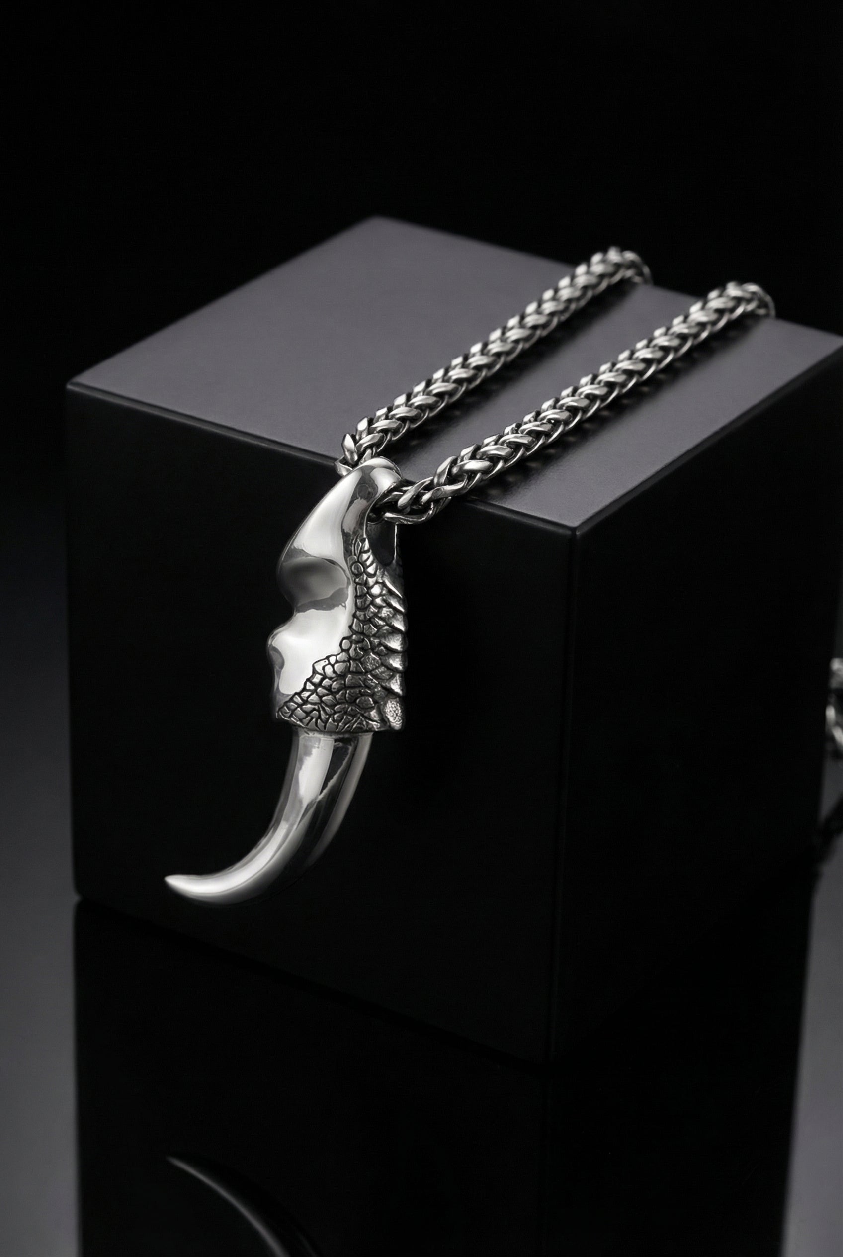 Claw of Greed - Sterling Silver Dragon Claw Necklace - Viking Trinkets
