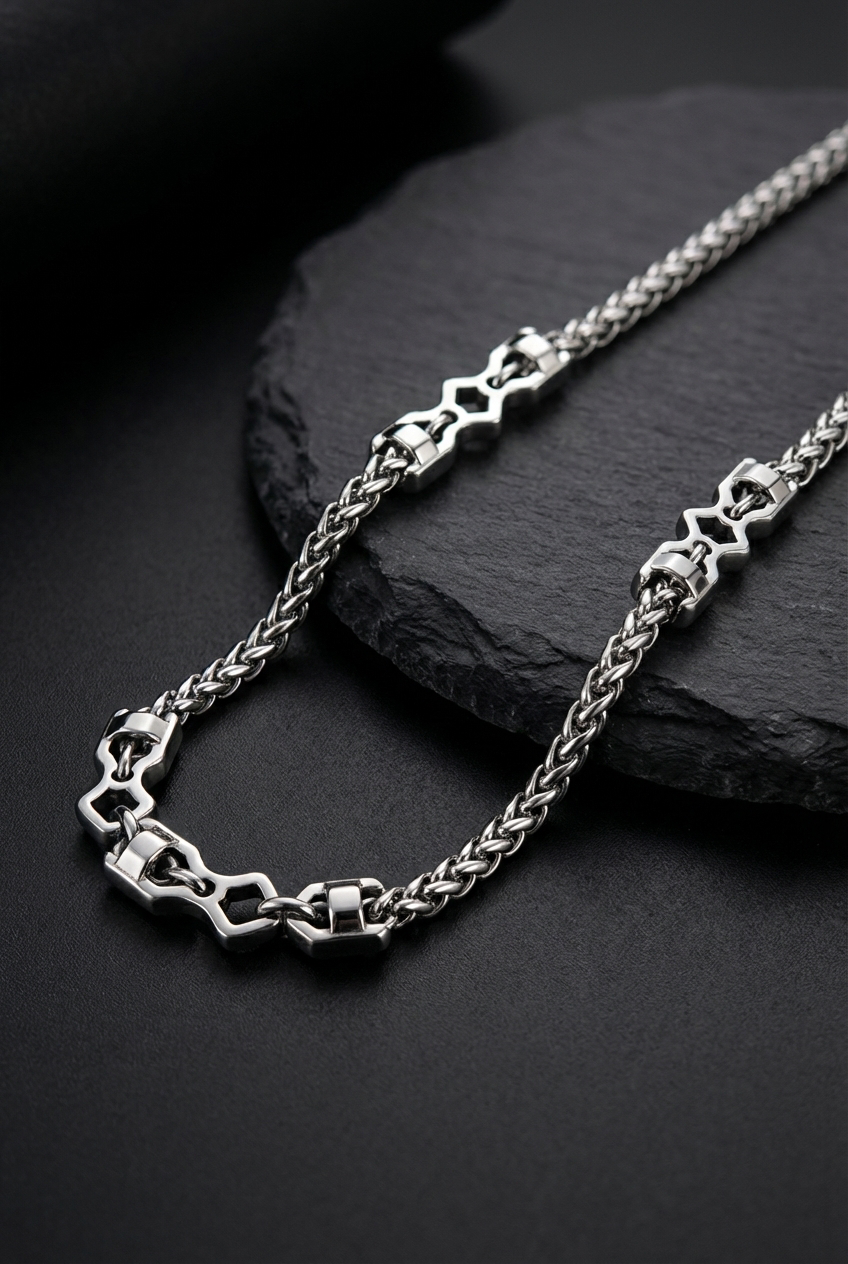 The Eternal Coil - Stainless Steel Necklace - Viking Trinkets