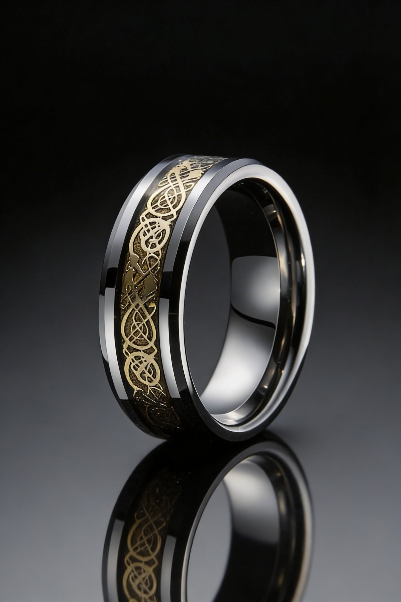 Dragon's Breath - Steel Viking Ring - Viking Trinkets