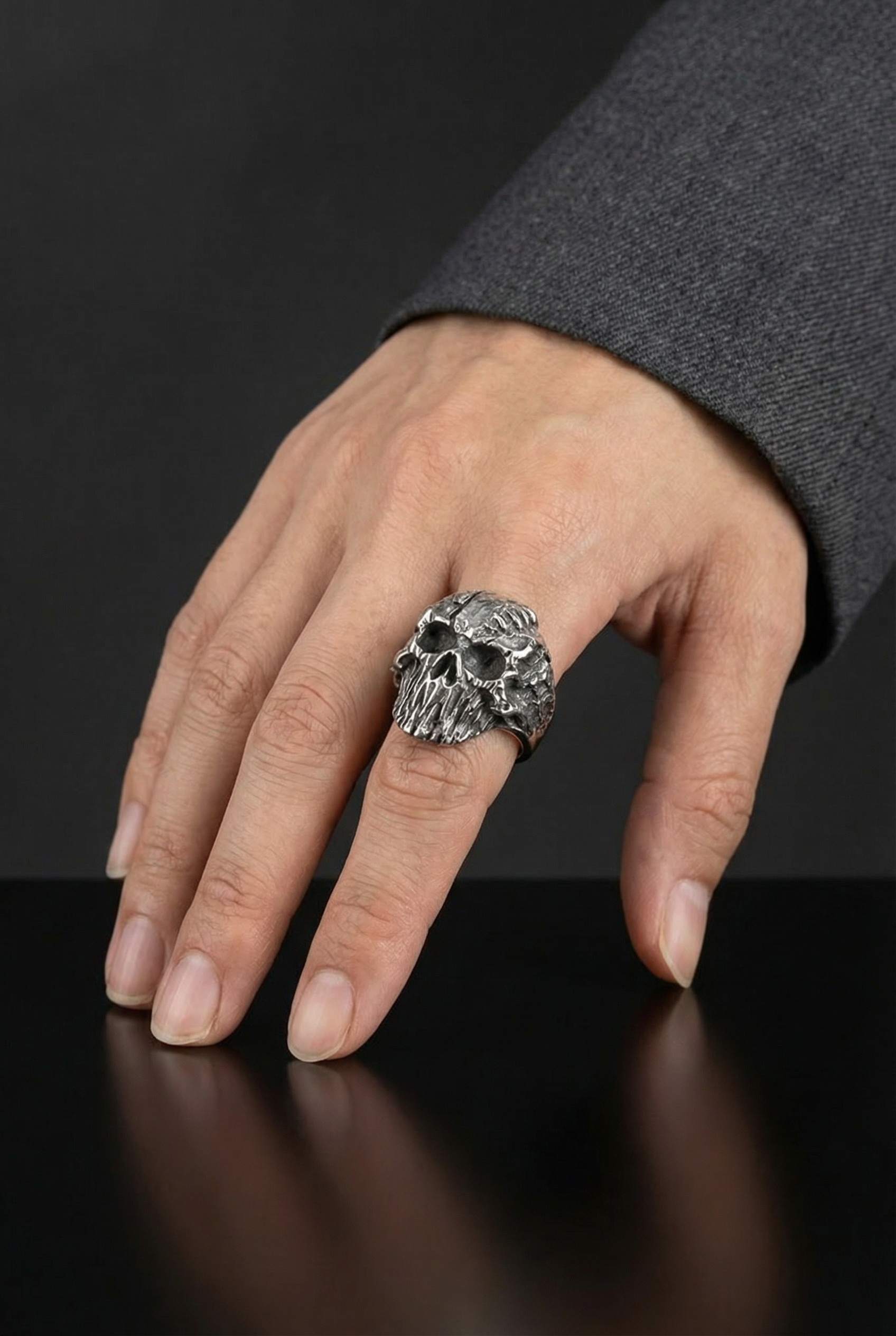 Baldur's Remains - Titanium Skull Ring - Viking Trinkets