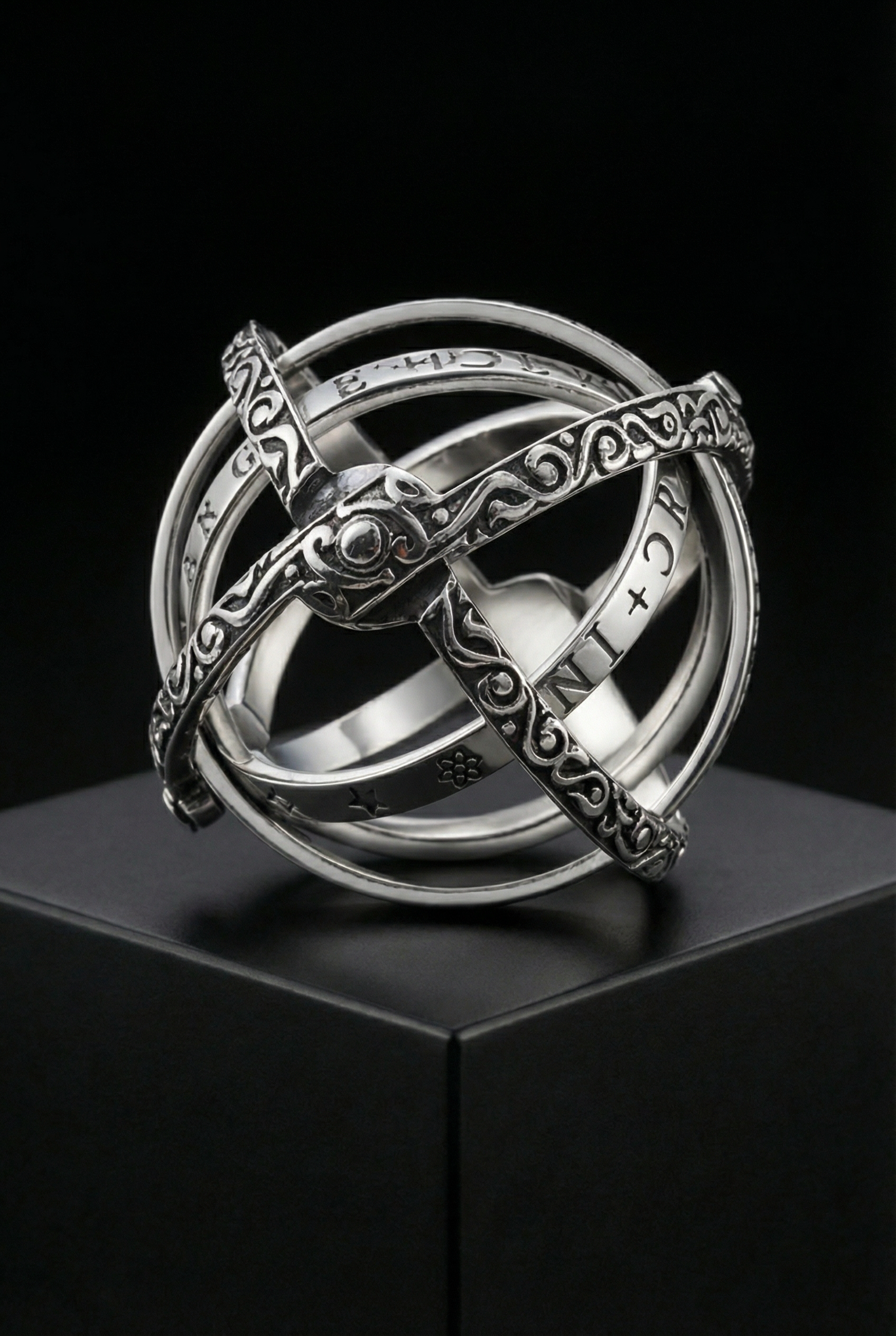 Asgardian Timestream  - Ball-Shaped Universe Ring Jewelry - Viking Trinkets