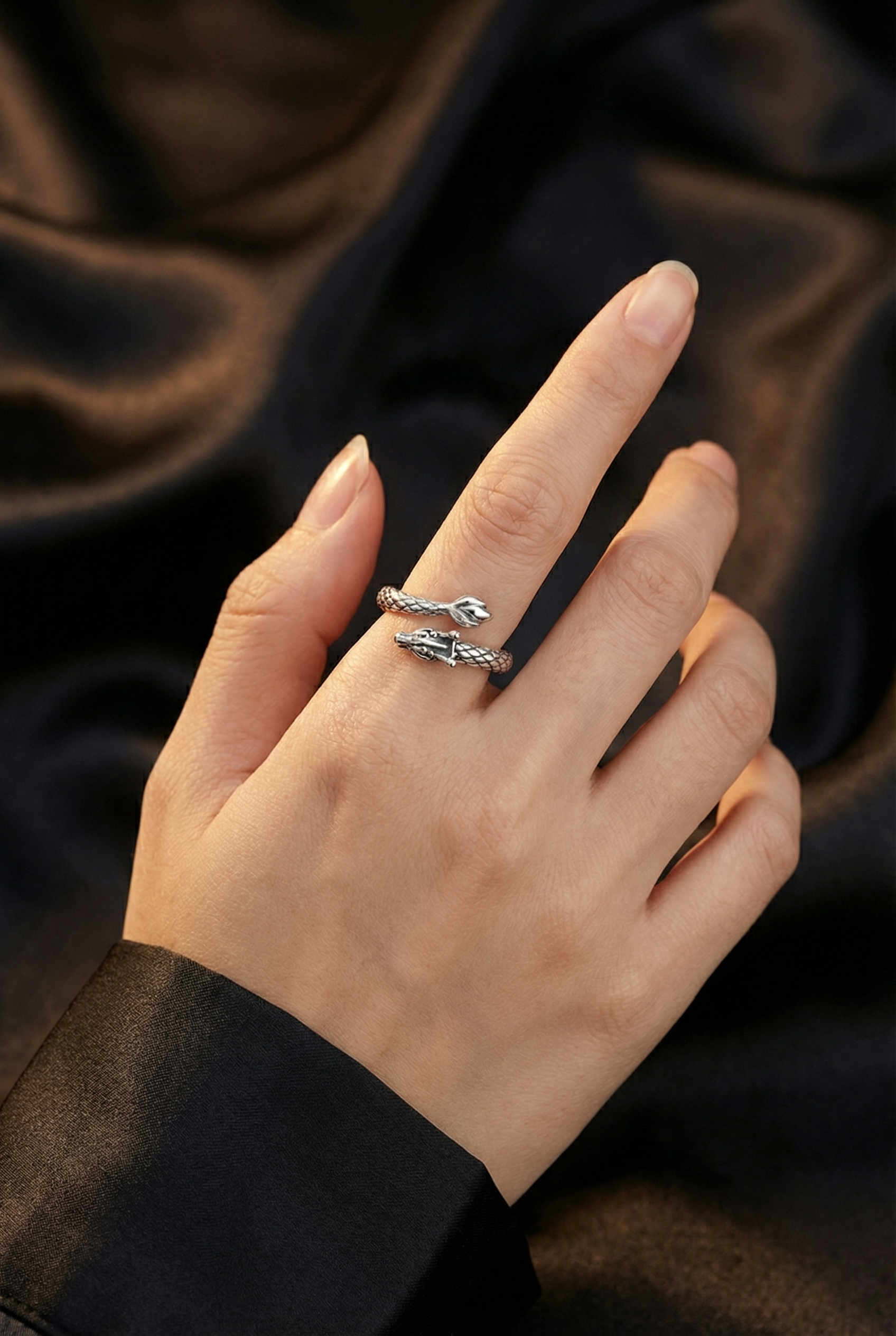 Jorm’s Memory – S925 Sterling Silver Adjustable Ring - Viking Trinkets
