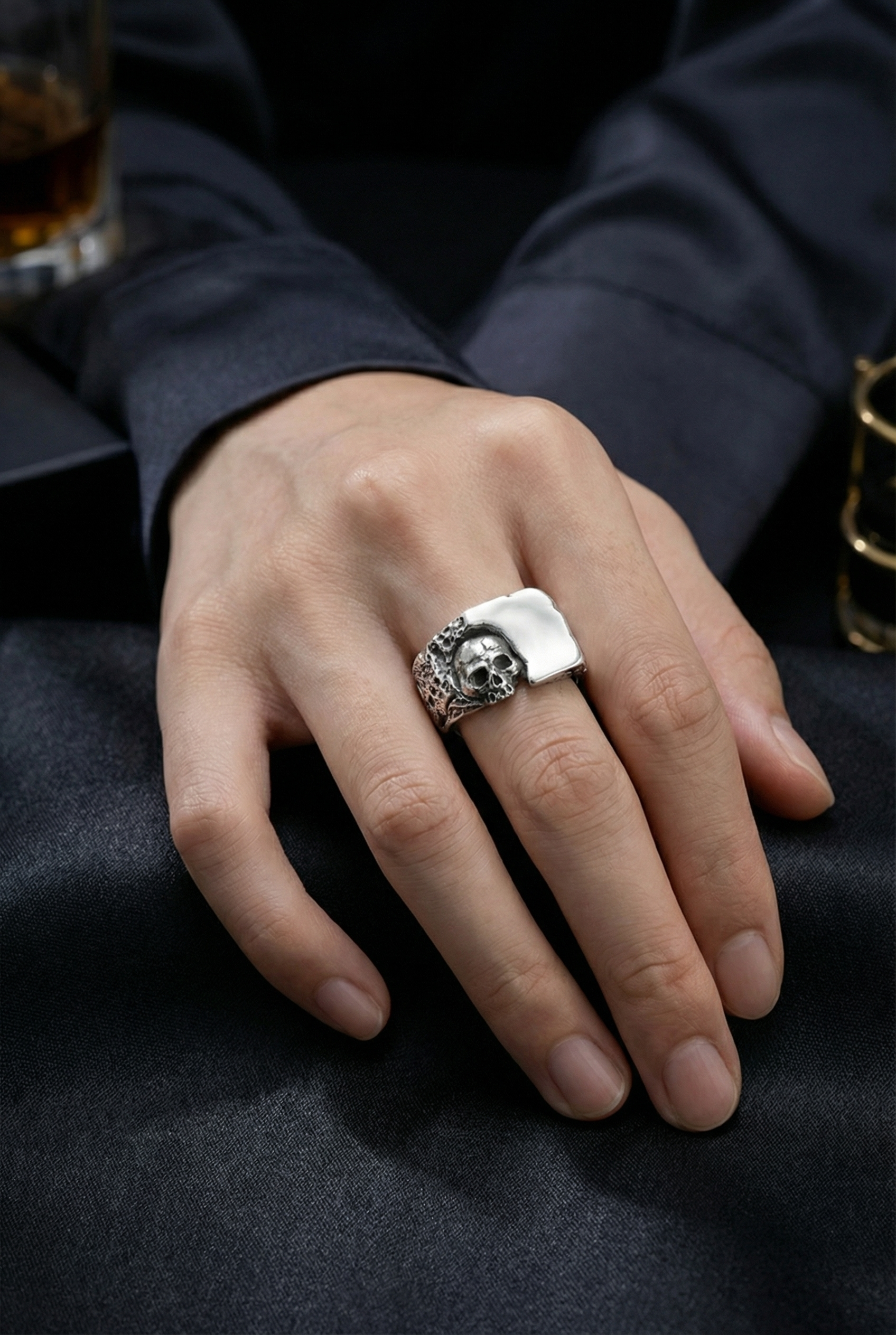 Loki's Reckoning - 925 Sterling Silver Skull Ring - Viking Trinkets