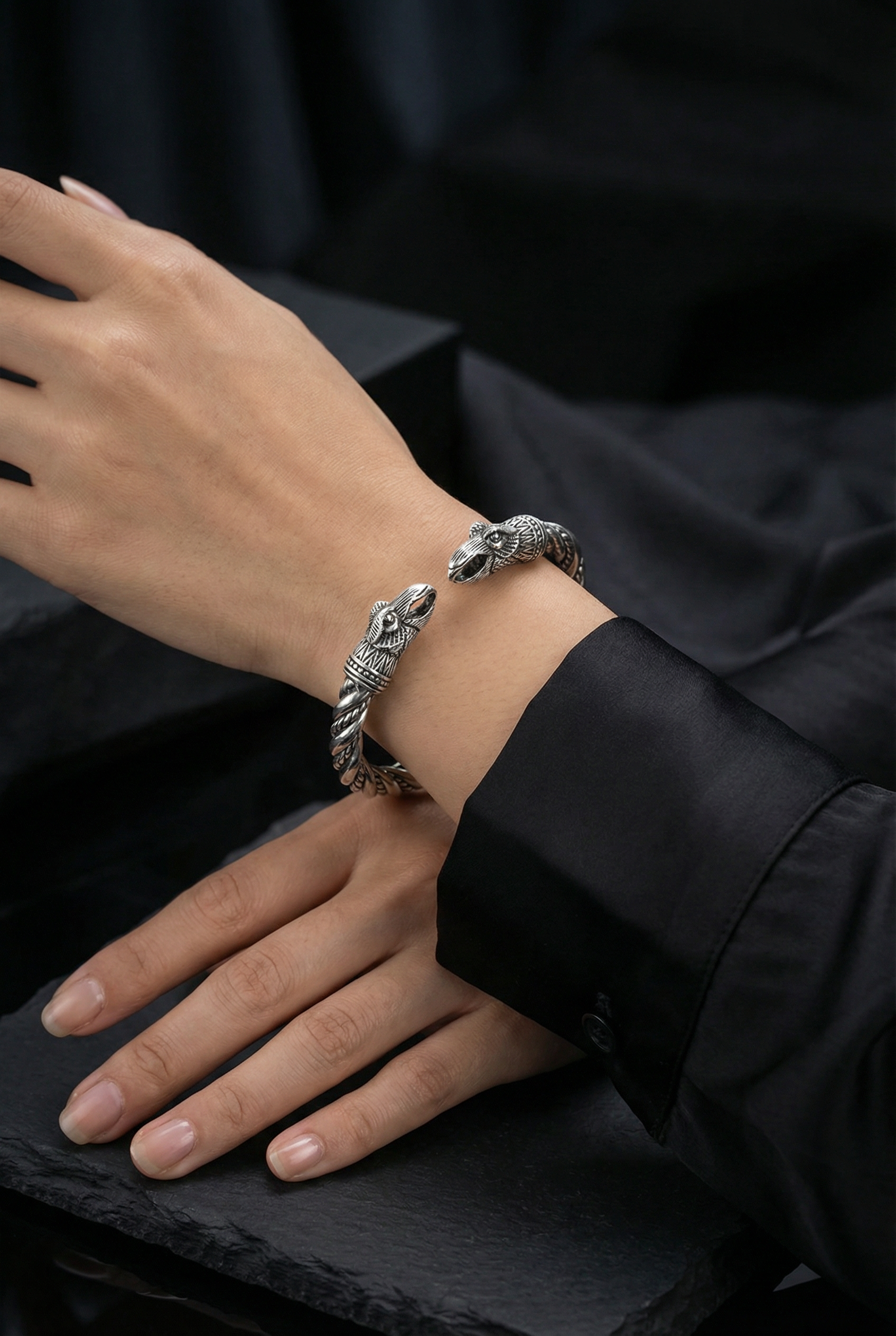 The Pledge - Huginn - Sterling Silver Allegiance Bracelet