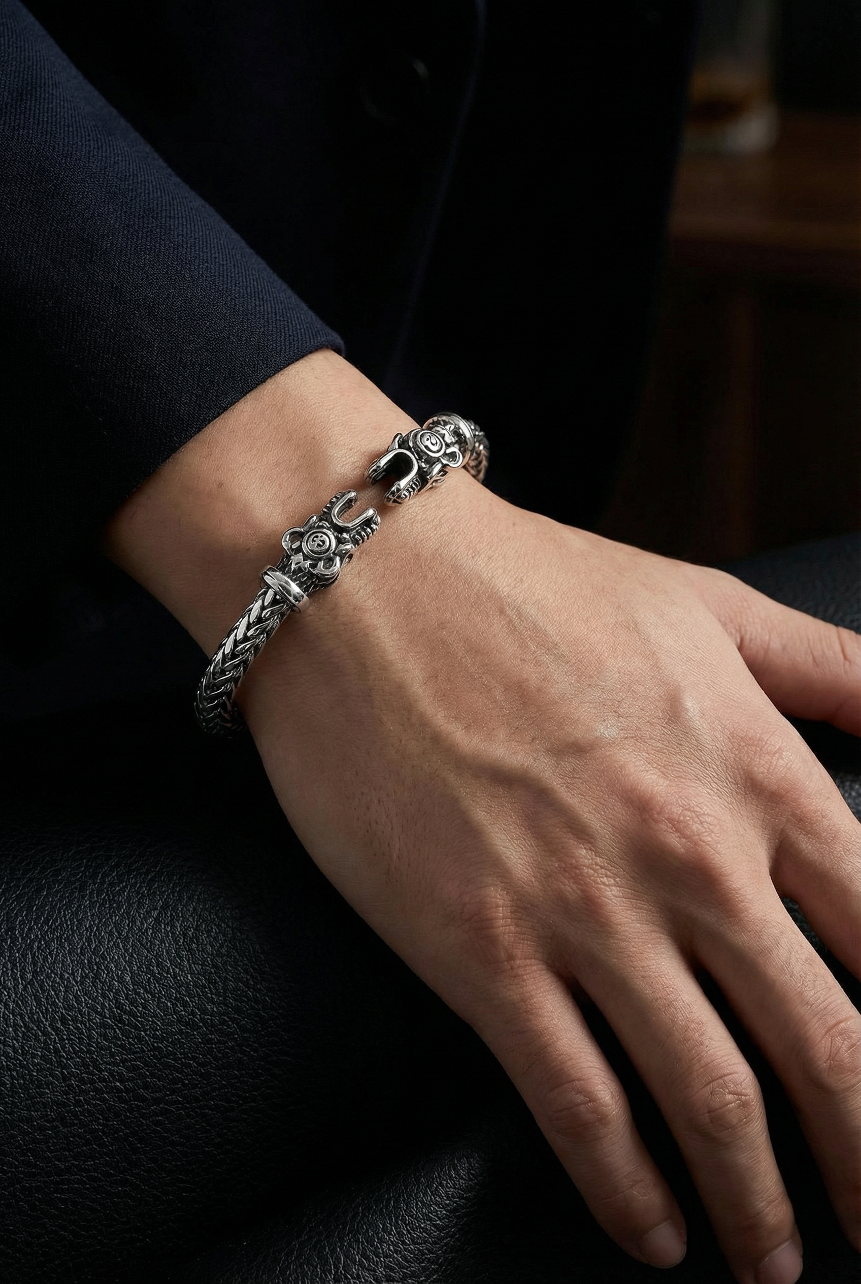 The Pledge - Nidhogg - Sterling Silver Allegiance Bracelet - Viking Trinkets