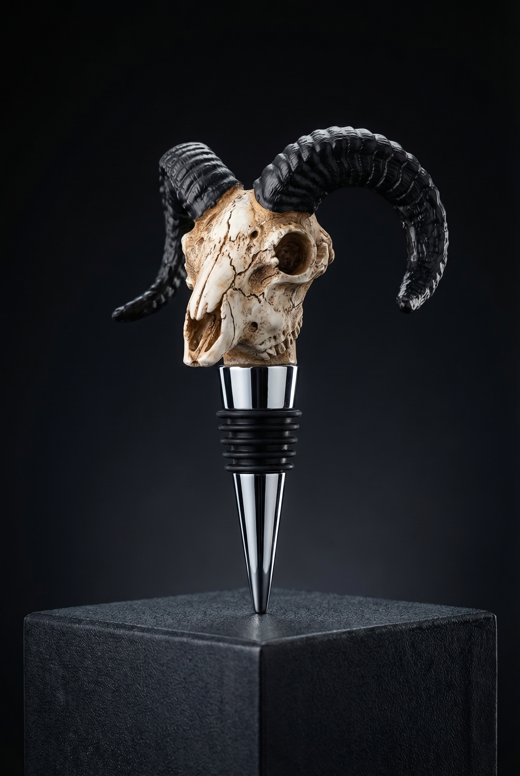 The Skull Of Tanngrisnir - Skull Wine Bottle Stopper