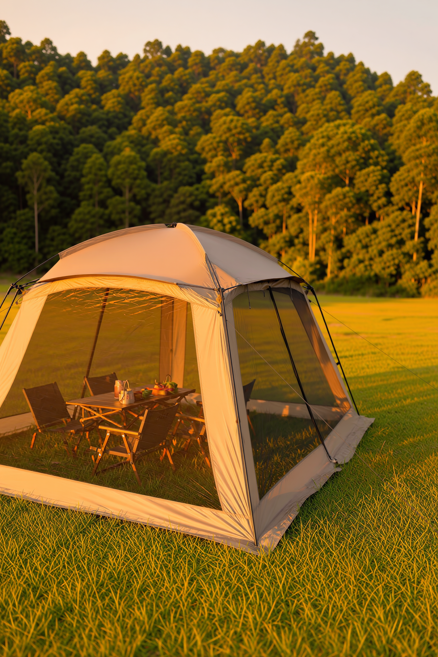 Outdoor Camping Mosquito Nets Tents 6-15 Person Rainproof Silver Glue Sunscreen Beach Picnic Sunshade Canopy Camping Equipment - Viking Trinkets