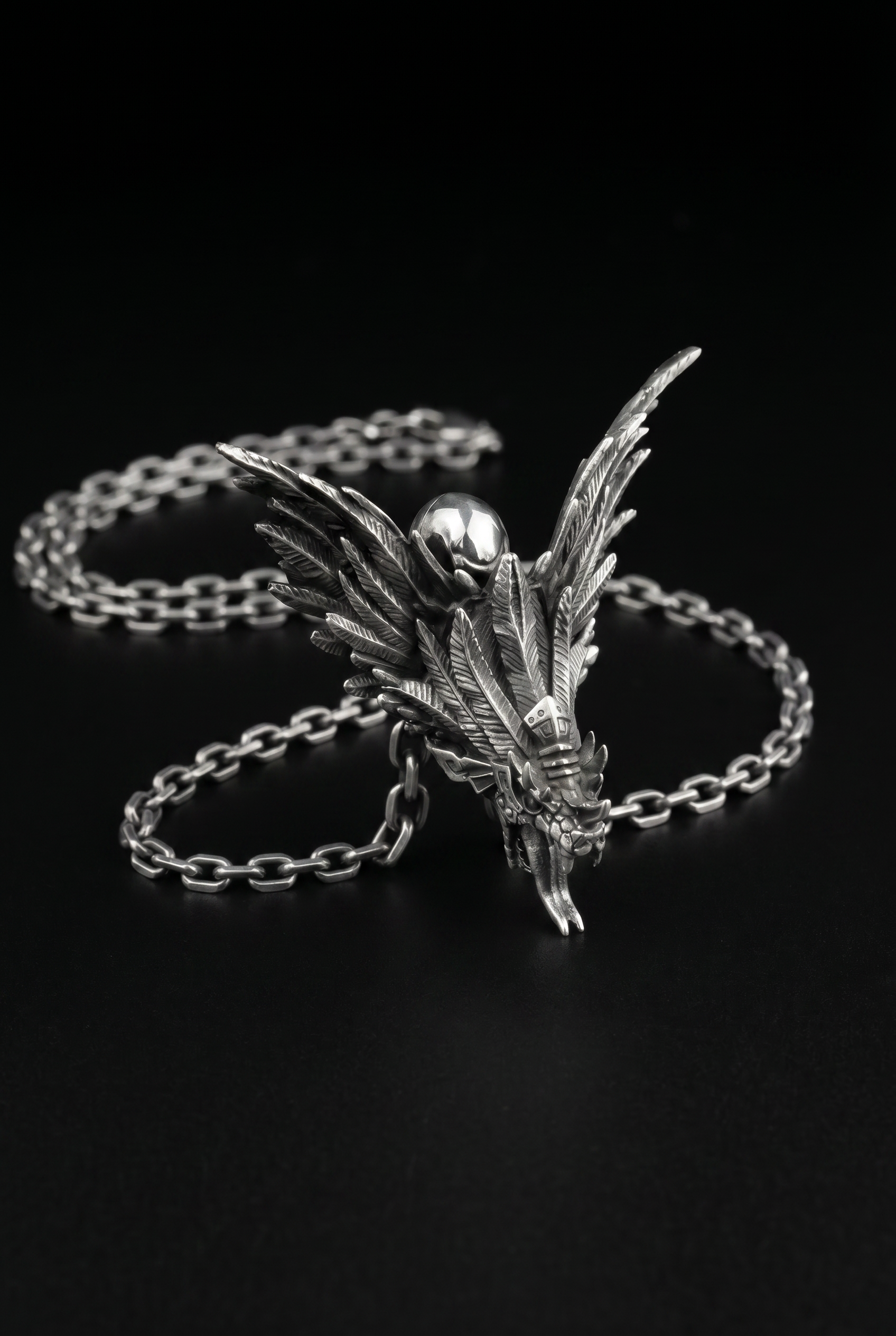 Nastrond's Guardian - Copper Alloy Dragon Necklace - Viking Trinkets