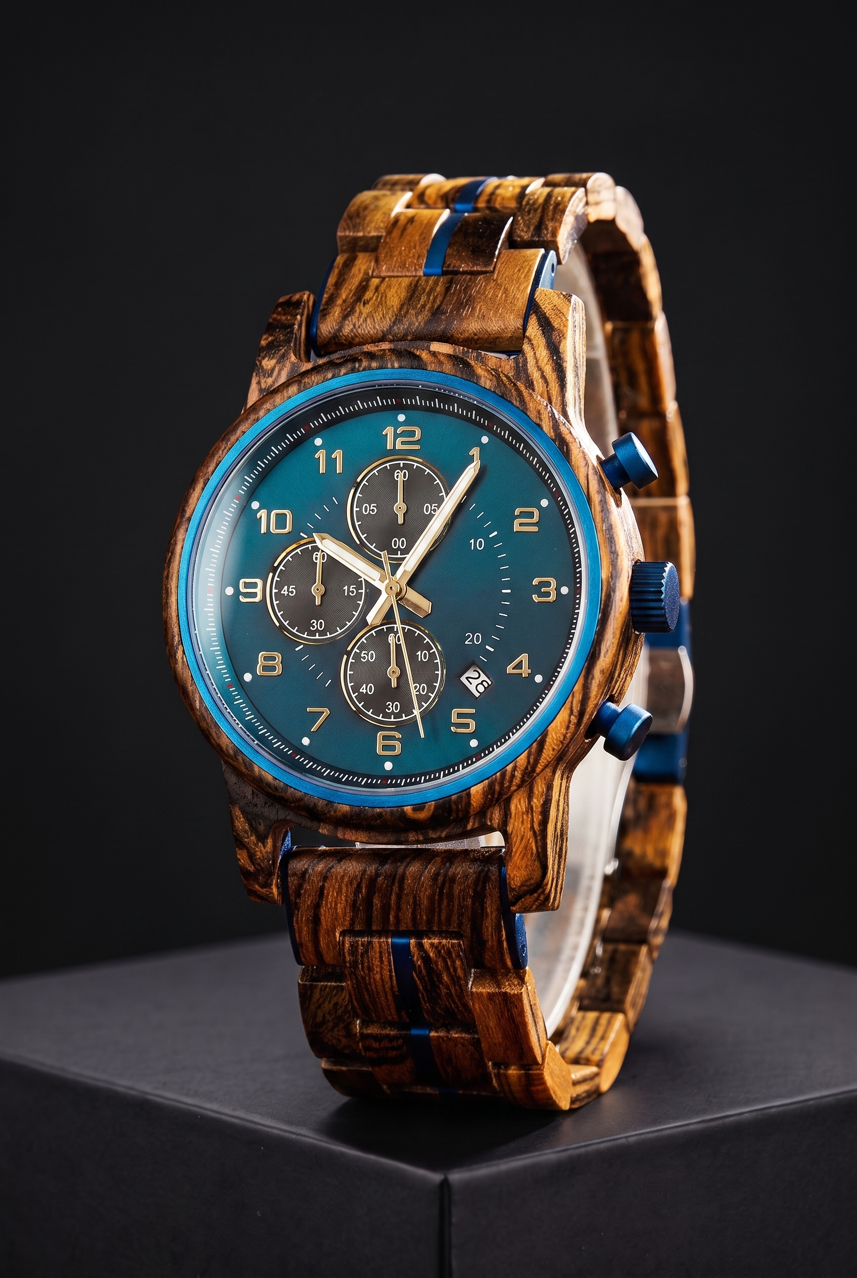 Gems Of The Brísingamen - Wooden Quartz Watch - Viking Trinkets