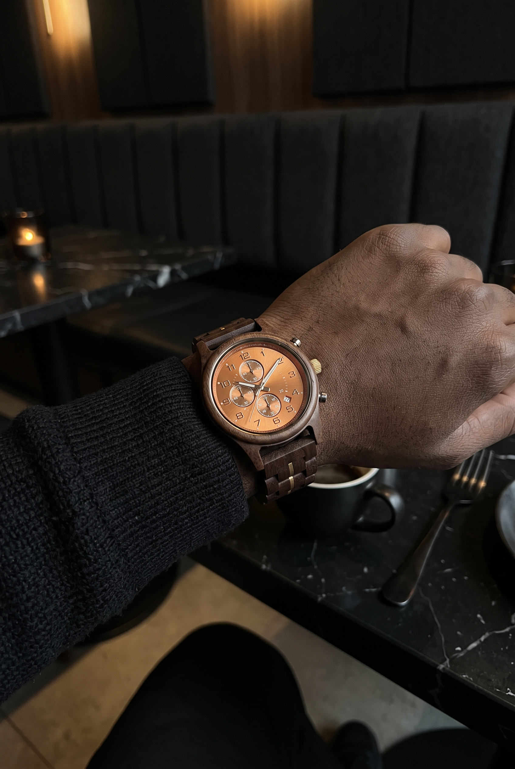 Gems Of The Brísingamen - Wooden Quartz Watch - Viking Trinkets