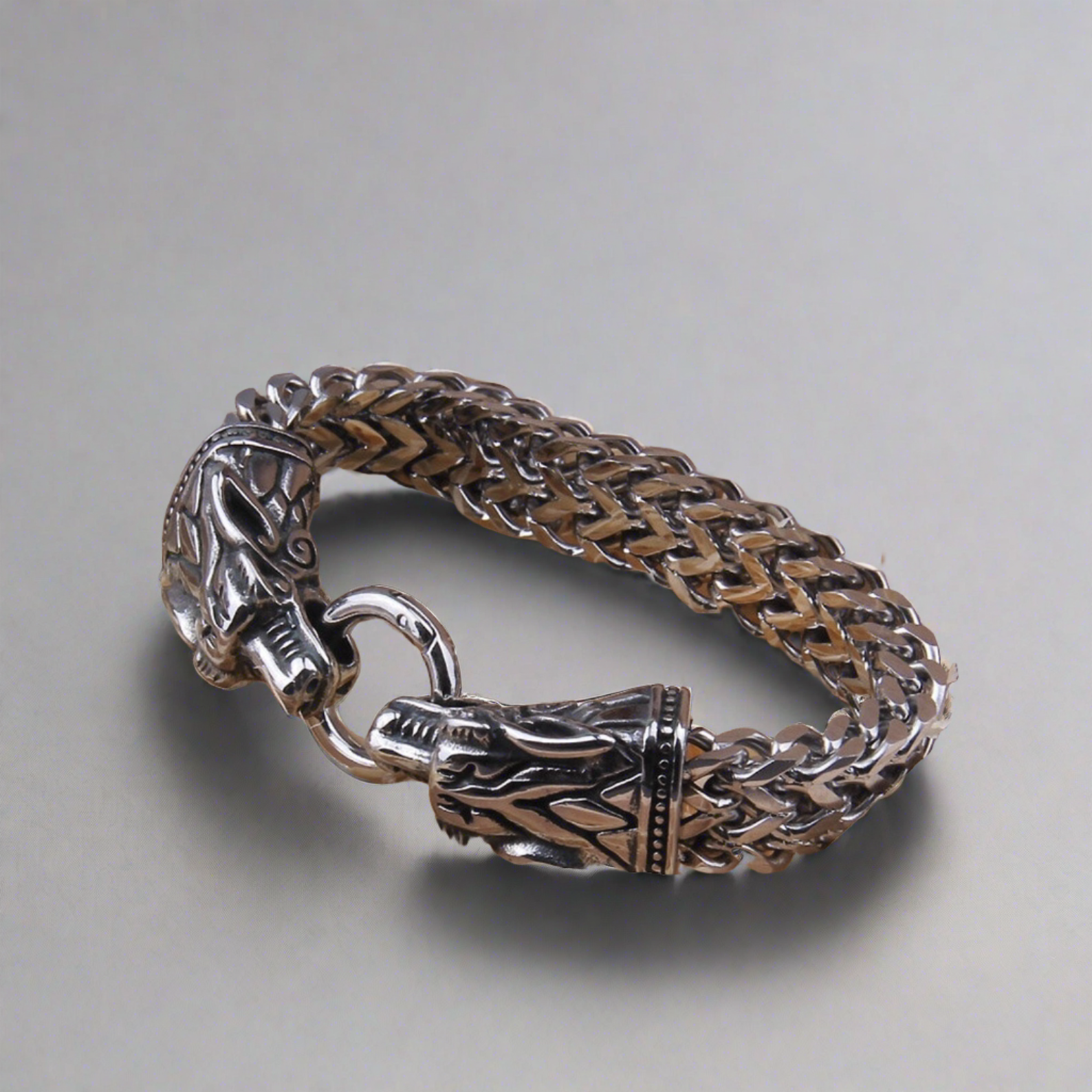 Nidhogg - The Malice Striker - Stainless Steel Dragon Bracelet - Viking Trinkets