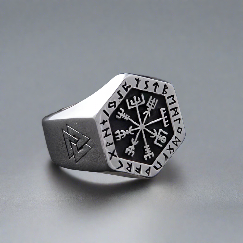 Wayfinder - Stainless Steel Viking Compass Ring - Viking Trinkets