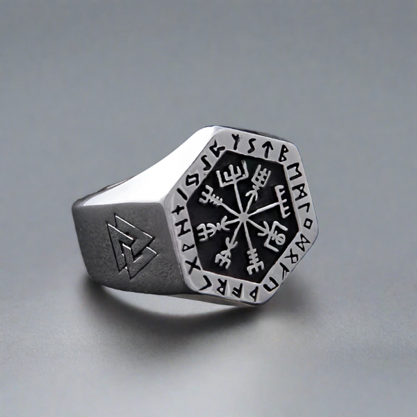 Wayfinder - Stainless Steel Viking Compass Ring