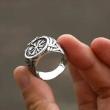 Jörmungandr’s Reminder - Stainless Steel Viking Compass Ring