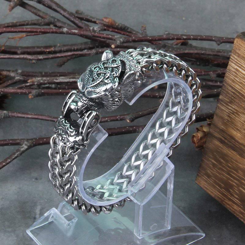 Berserker - Stainless Steel Bear Head Bracelet - Viking Trinkets