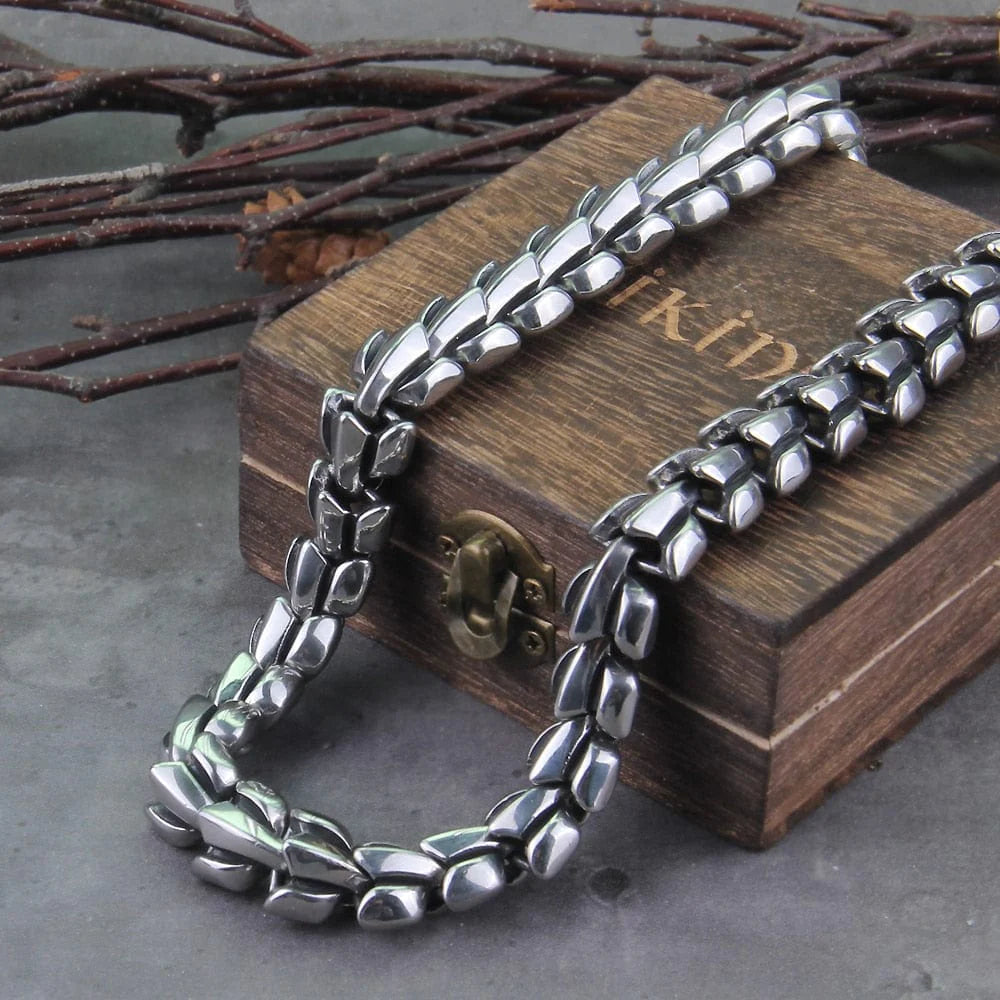 The Midgard Serpent - Stainless Steel Necklace - Viking Trinkets