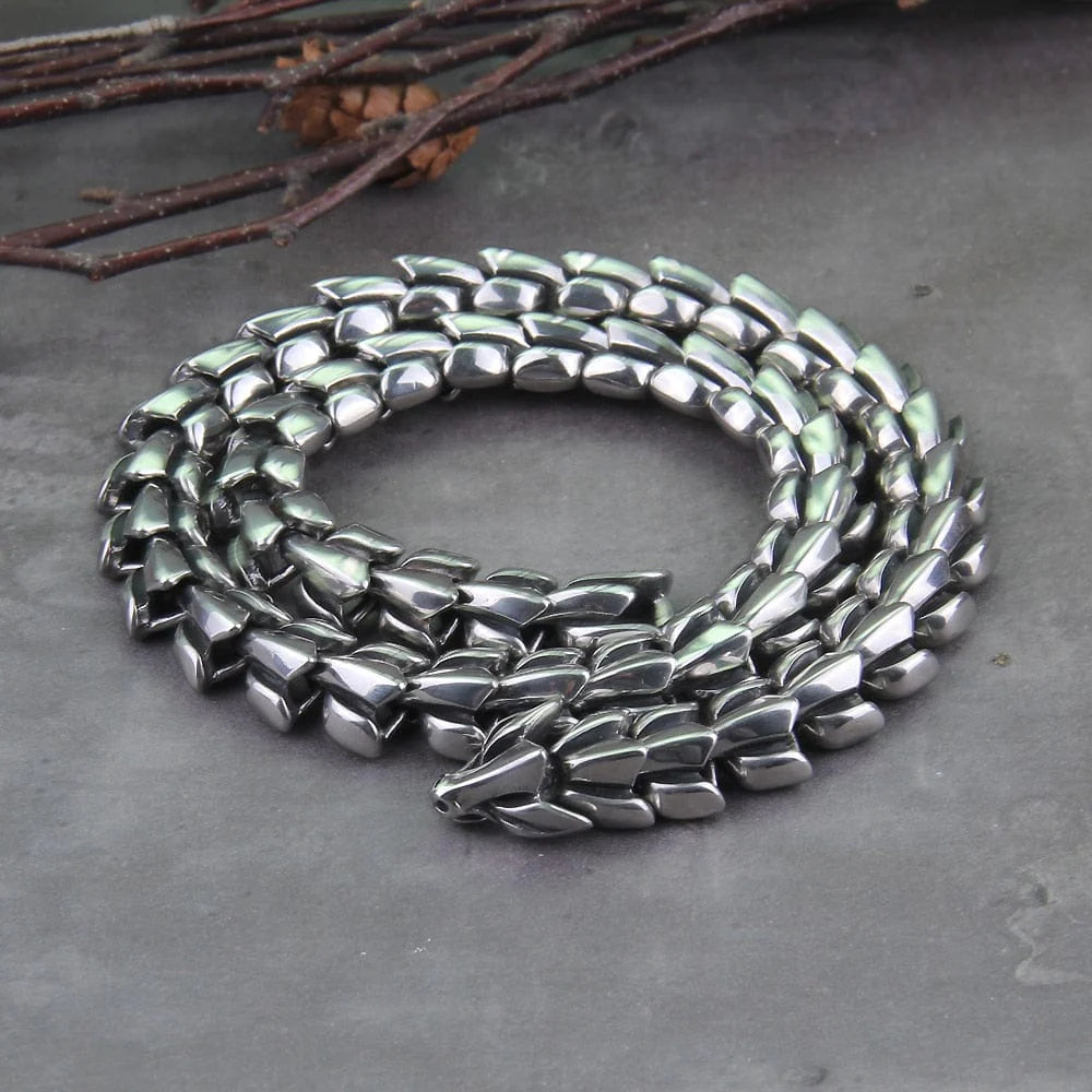 The Midgard Serpent - Stainless Steel Necklace - Viking Trinkets