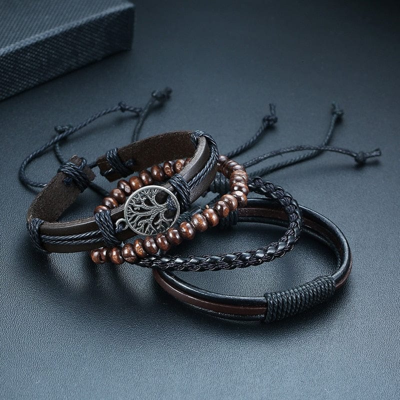 Yggdrasil - High Quality Leather Bracelet - Viking Trinkets