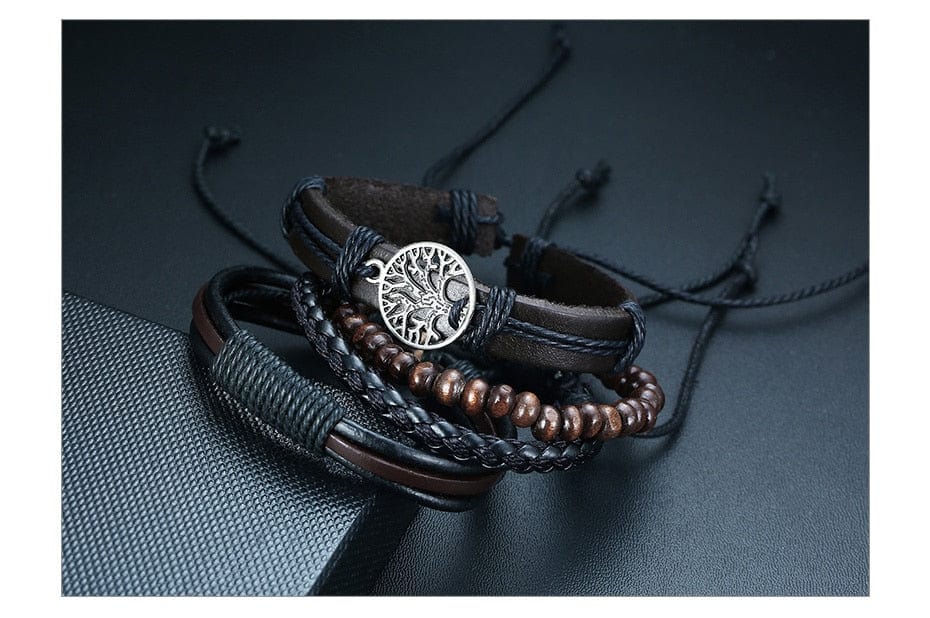 Yggdrasil - High Quality Leather Bracelet - Viking Trinkets