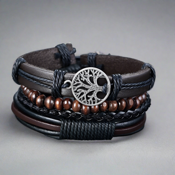 Yggdrasil - High Quality Leather Bracelet