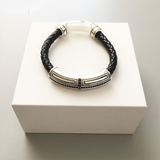 Band of Northumbria- Wax Rope and Stainless Steel Bracelet