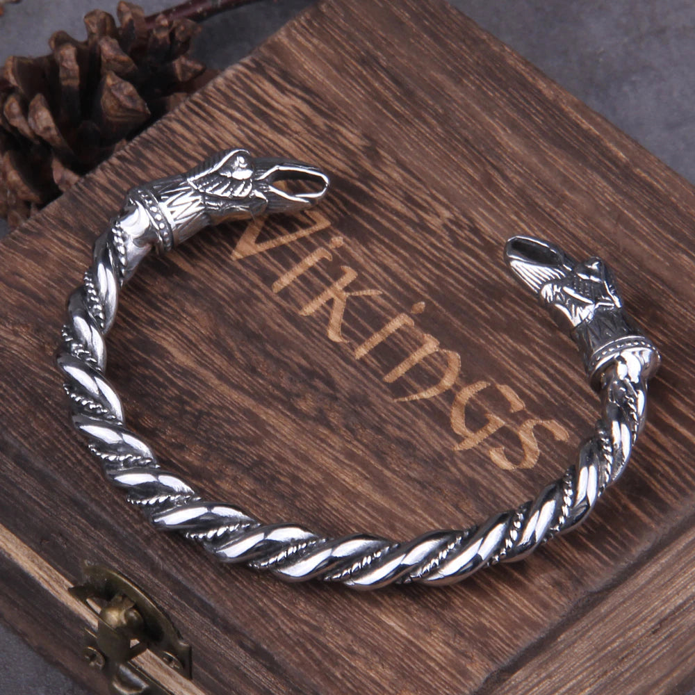 Ravens of War - Stainless Steel Allegiance Bangle - Viking Trinkets