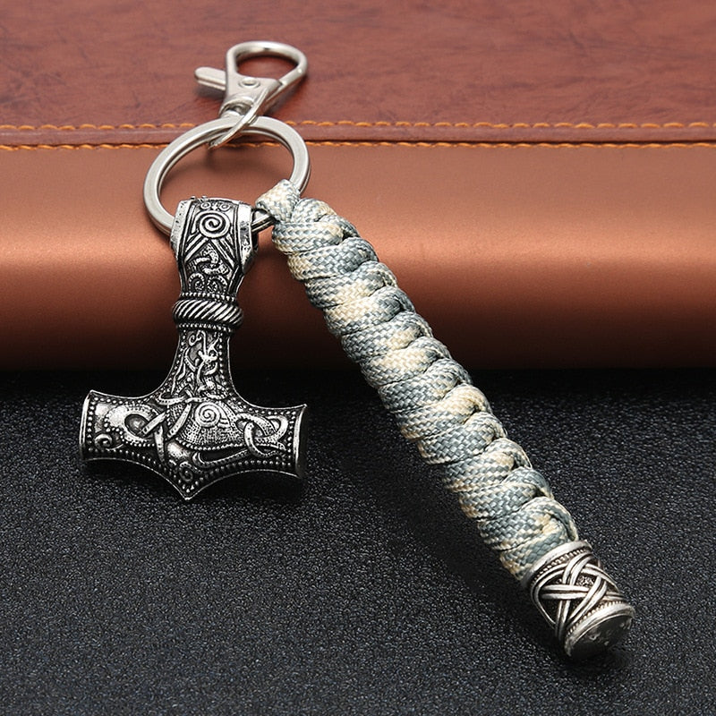 Hammer of Valhalla - Stainless Steel Mjolnir Keyring – Viking Trinkets