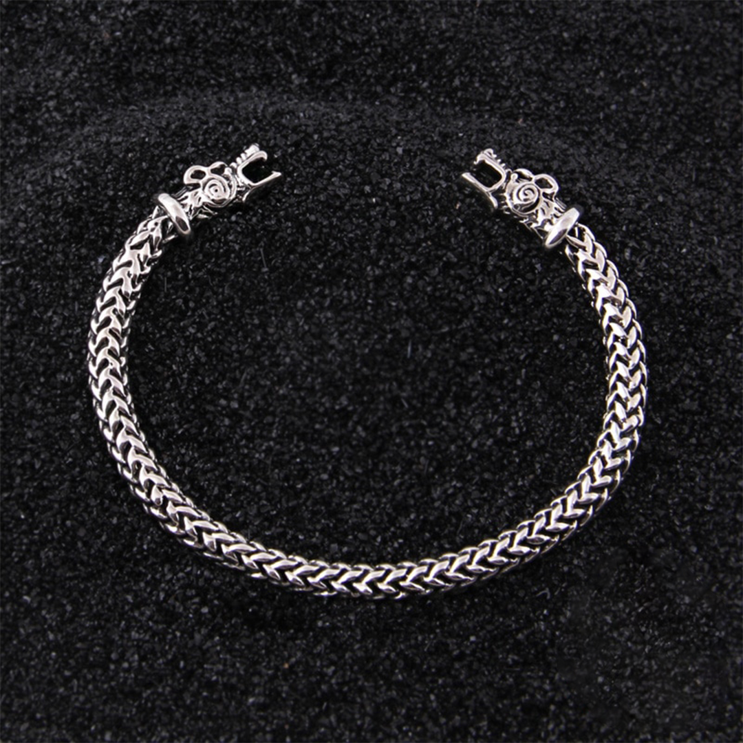 The Pledge - Nidhogg - Sterling Silver Allegiance Bracelet - Viking Trinkets