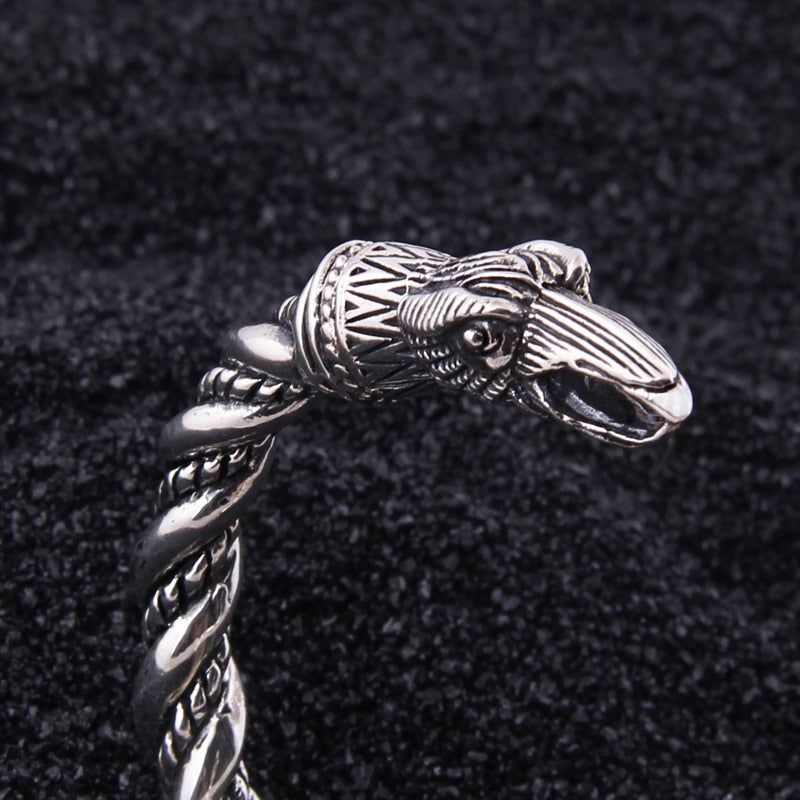 The Pledge - Huginn - Sterling Silver Allegiance Bracelet - Viking Trinkets