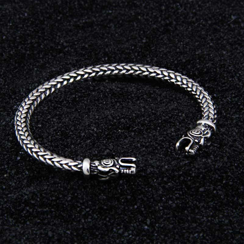 The Pledge - Nidhogg - Sterling Silver Allegiance Bracelet - Viking Trinkets