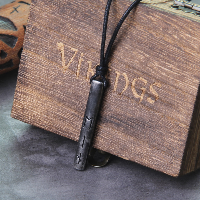 Teachings from Mimir - Stainless Steel Rune Engraved Necklace