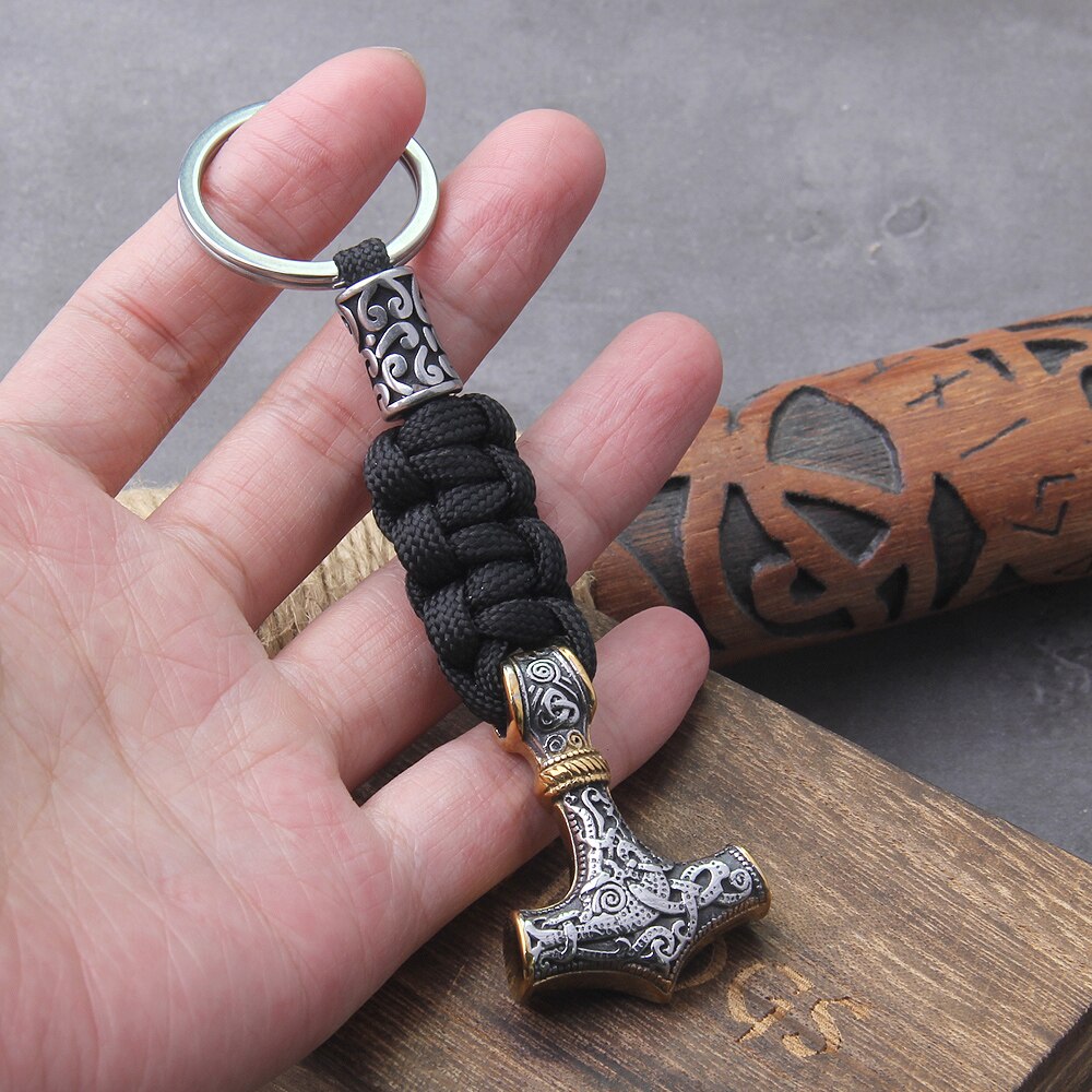 Stormbreaker - Stainless Steel Mjolnir Keyring - Viking Trinkets