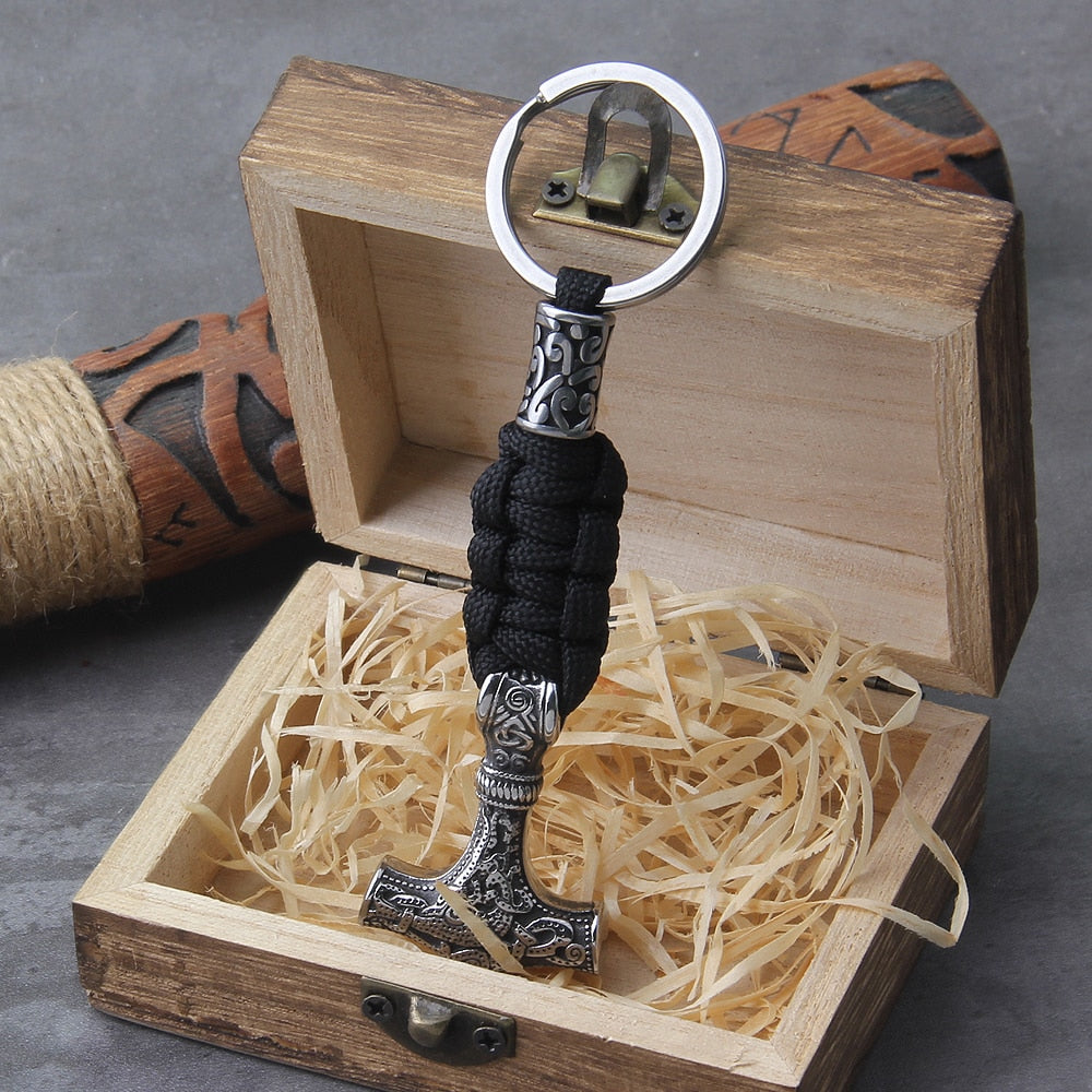 Stormbreaker - Stainless Steel Mjolnir Keyring - Viking Trinkets