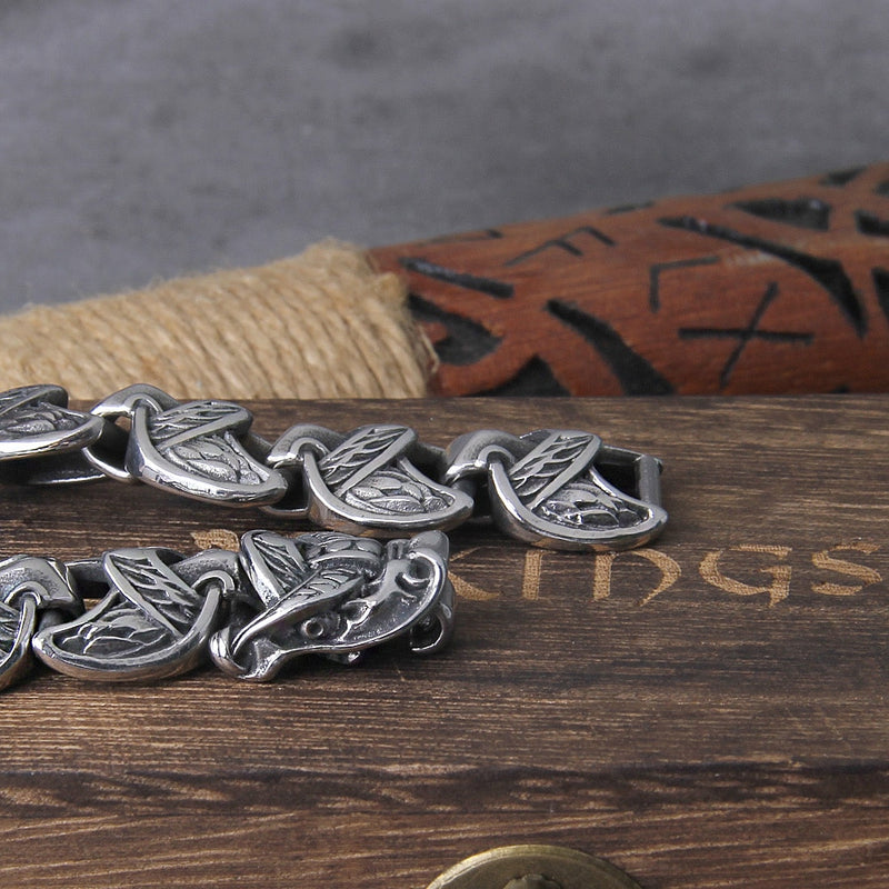 Terror From The Depths - Stainless Steel Serpent Scale Bracelet