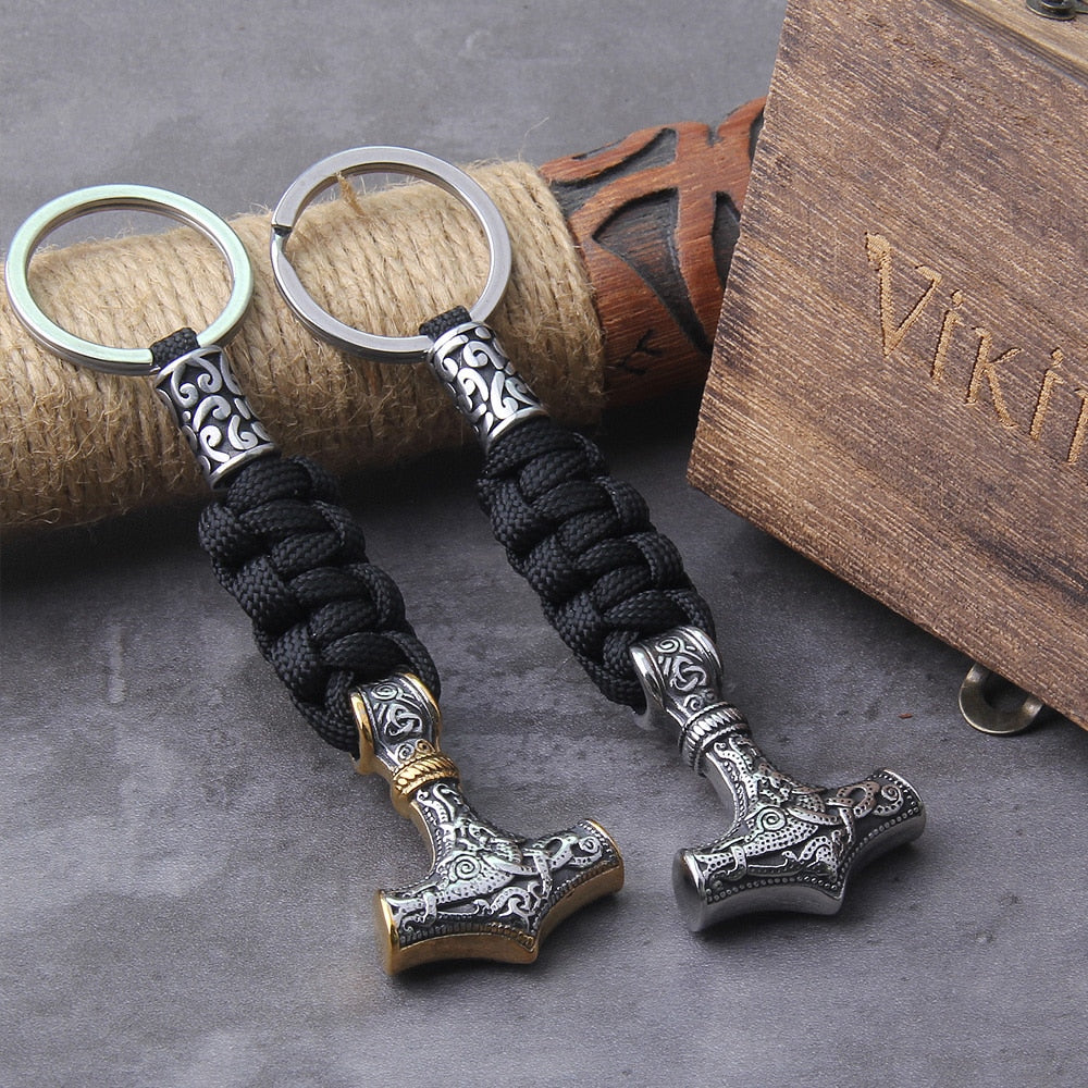 Stormbreaker - Stainless Steel Mjolnir Keyring - Viking Trinkets