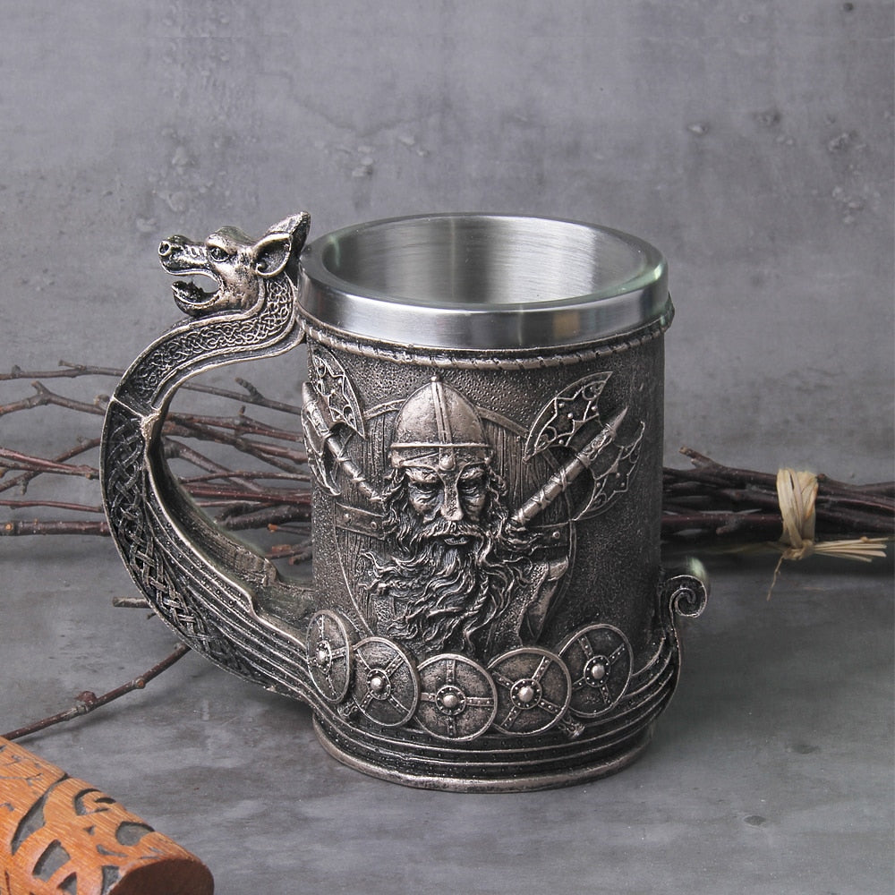 The Travels of Skidbladnir - 600ml Resin Mug - Viking Trinkets