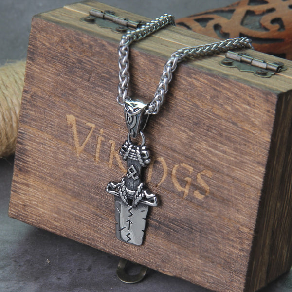 Divine Valor - Stainless Steel Broken Sword Necklace