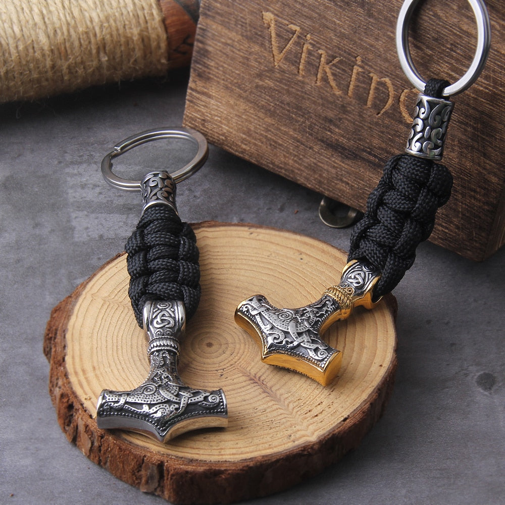 Stormbreaker - Stainless Steel Mjolnir Keyring - Viking Trinkets