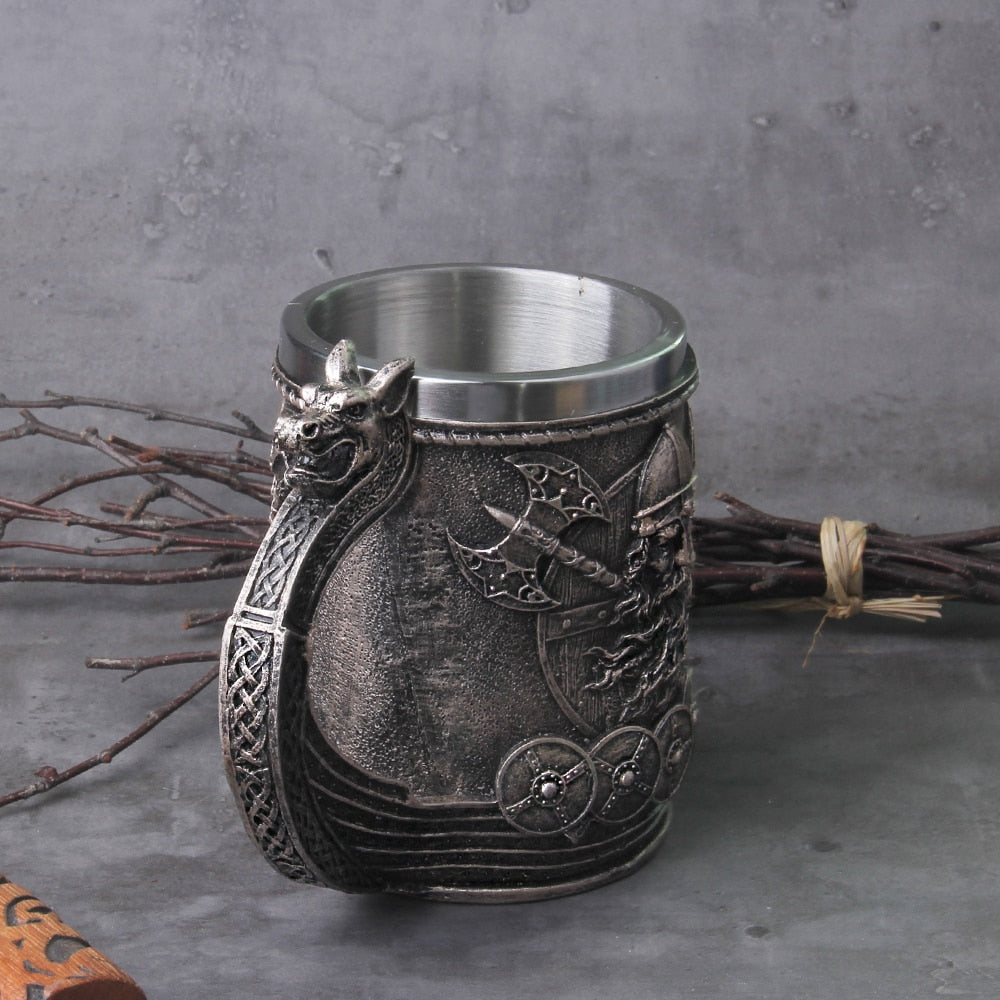 The Travels of Skidbladnir - 600ml Resin Mug - Viking Trinkets