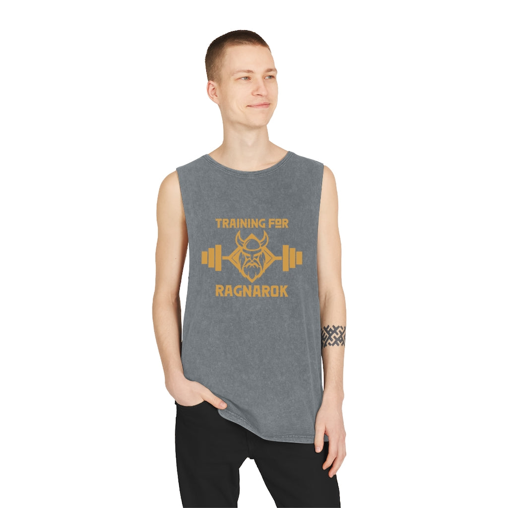 Training for Ragnarok (Stonewash Tank Top) - Viking Trinkets
