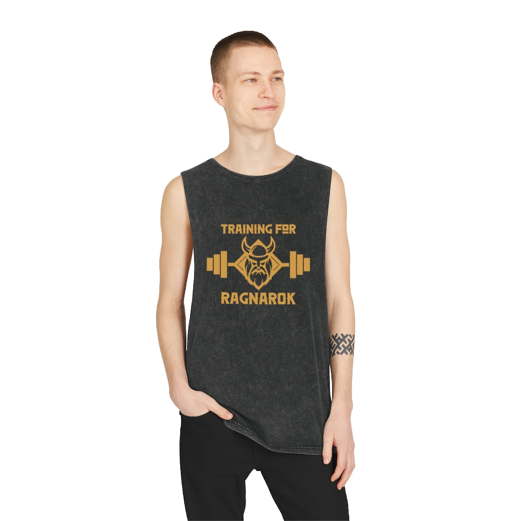 Training for Ragnarok (Stonewash Tank Top) - Viking Trinkets